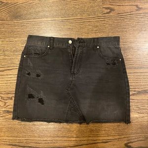 JOA SIZE 28, black denim skirt
